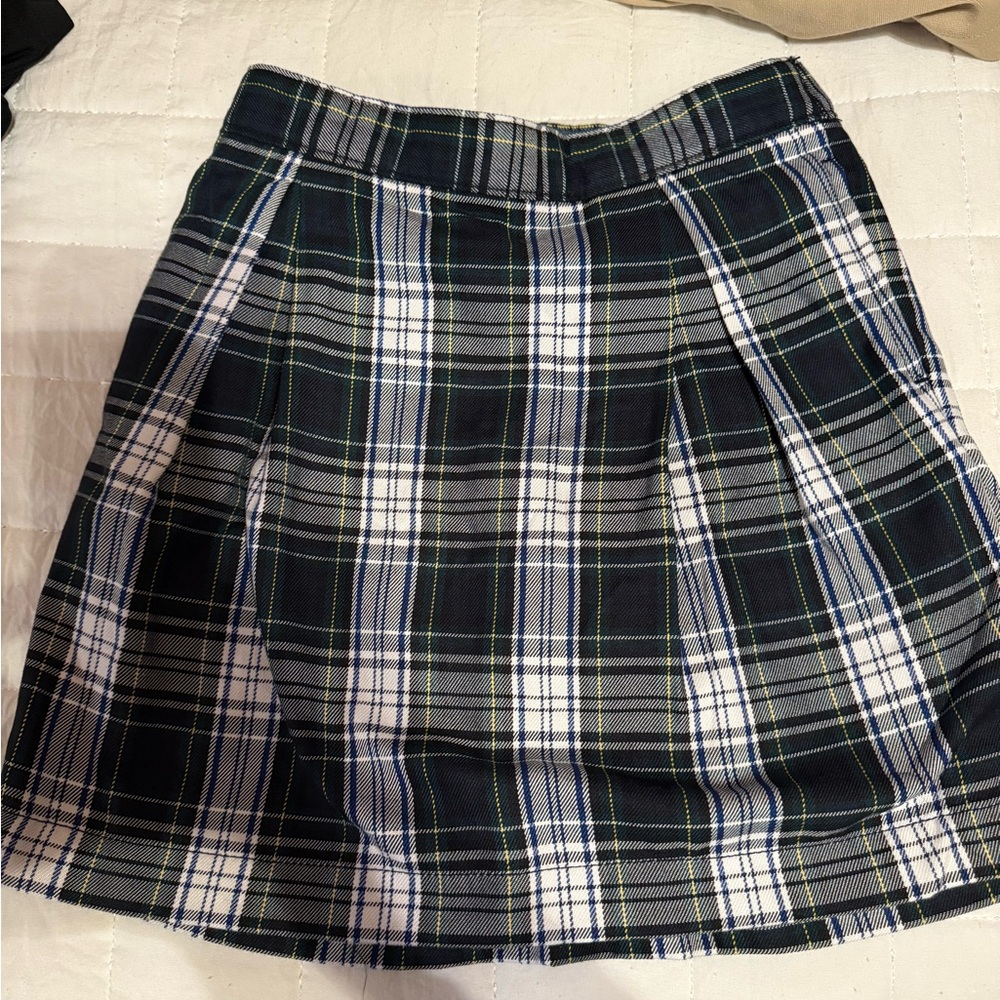 Lands' End Girls Uniform Plaid Skort